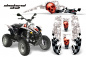 Preview: Checkered Skull Hintergrund = Weiß, Designfarbe = Rot für Polaris Scrambler 1985-2009