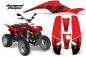 Preview: Diamond Flames Hintergrund = Rot, Designfarbe = Schwarz für Polaris Scrambler 1985-2009