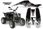 Preview: Diamond Flames Hintergrund = Schwarz, Designfarbe = Silber für Polaris Scrambler 1985-2009