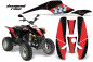 Preview: Diamond Race Hintergrund = Schwarz, Designfarbe = Rot für Polaris Scrambler 1985-2009