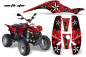 Preview: Northstar Hintergrund = Rot, Designfarbe = Weiß für Polaris Scrambler 1985-2009