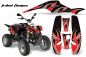 Preview: Tribal Flames Hintergrund = Schwarz, Designfarbe = Rot für Polaris Scrambler 1985-2009