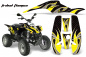 Preview: Tribal Flames Hintergrund = Schwarz, Designfarbe = Gelb für Polaris Scrambler 1985-2009