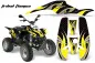 Preview: Tribal Flames Hintergrund = Schwarz, Designfarbe = Gelb für Polaris Scrambler 1985-2009