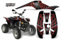 Preview: Widow Maker Hintergrund = Schwarz, Designfarbe = Rot für Polaris Scrambler 1985-2009