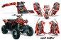 Preview: Mad-Hatter Hintergrund = Rot, Designfarbe = Silber für Polaris Trailblazer 2010-2013