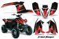 Preview: Tribal Flames Hintergrund = Schwarz, Designfarbe = Rot für Polaris Trailblazer 2010-2013