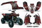 Preview: Widow Maker Hintergrund = Schwarz, Designfarbe = Rot für Polaris Trailblazer 2010-2013