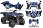 Preview: Diamond Race Hintergrund = Schwarz, Designfarbe = Blue für Polaris Sportsman 325ETX/450/570 14-17