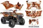Preview: Psycho Kraken Hintergrund = Schwarz, Designfarbe = Orange für Polaris Sportsman 325ETX/450/570 14-17