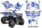 Preview: Psycho Kraken Hintergrund = Silber, Designfarbe = Blau für Polaris Sportsman 325ETX/450/570 14-17