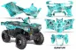 Preview: Quantum Hintergrund = Teal Blau, Designfarbe = Schwarz für Polaris Sportsman 325ETX/450/570 14-17