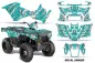 Preview: Royal Armor Hintergrund = Teal Blau, Designfarbe = Silber für Polaris Sportsman 325ETX/450/570 14-17