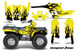 Preview: Diamond Flames Background = Yellow, Design color = Black for Polaris Sportsman 400/500/600/700 95-04