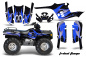 Preview: Tribal Flames Background = Black, Design color = Blue for Polaris Sportsman 400/500/600/700 95-04