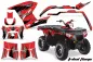 Preview: Tribal Flames Hintergrund = Rot, Designfarbe = Schwarz für Polaris Sportsman 800/500/400 11-15