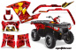 Preview: Meltdown Background = Red, Design color = Yellow for Polaris Sportsman 800/500/400 11-15