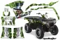 Preview: Mad-Hatter Hintergrund = Grün, Designfarbe = Weiß für Polaris Sportsman 800/500/400 11-15