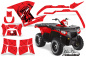 Preview: SilverStar - Reloaded Background = Red, Design color = Black for Polaris Sportsman 800/500/400 11-15