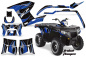 Preview: Tribal Flames Background = Black, Design color = Blue for Polaris Sportsman 800/500/400 11-15