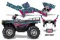 Preview: Brittany Hintergrund = Aqua Blau, Designfarbe = Pink für Polaris Sportsman 800/700/500 05-10