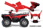Preview: Diamond Flames Background = Black, Design color = Red for Polaris Sportsman 800/700/500 05-10