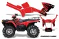Preview: Diamond Flames Hintergrund = Schwarz, Designfarbe = Rot für Polaris Sportsman 800/700/500 05-10
