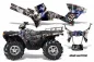 Preview: Mad-Hatter Hintergrund = Silber, Designfarbe = Blau für Polaris Sportsman 800/700/500 05-10