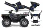Preview: Northstar Hintergrund = Schwarz, Designfarbe = Blau für Polaris Sportsman 800/700/500 05-10