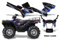 Preview: Tribal Flames Background = Black, Design color = Blue for Polaris Sportsman 800/700/500 05-10