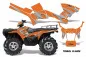 Preview: Tribal Flames Hintergrund = Orange, Designfarbe = Silber für Polaris Sportsman 800/700/500 05-10
