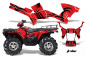 Preview: Tribe Background = Red, Design color = Black for Polaris Sportsman 800/700/500 05-10