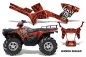 Preview: Widow Maker Hintergrund = Rot, Designfarbe = Schwarz für Polaris Sportsman 800/700/500 05-10