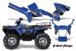 Preview: Tribal Flames Background = Blue, Design color = Black for Polaris Sportsman 800/700/500 05-10