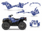 Preview: Butterfly Hintergrund = Blau, Designfarbe = Weiß für Polaris Sportsman 850/1000 17-20