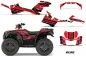 Preview: InLine Hintergrund = Schwarz, Designfarbe = Rot für Polaris Sportsman 850/1000 17-20