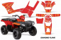 Preview: Diamond Flames Background = Red, Design color = Orange for Polaris Sportsman 90/110