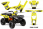 Preview: Tribal Flames Background = Yellow, Design color = Black for Polaris Sportsman 90/110