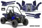 Preview: Widow Maker Hintergrund = Schwarz, Designfarbe = Blau für Polaris Sportsman ACE 150 16-18