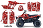 Preview: Butterfly Hintergrund = Rot, Designfarbe = Weiß für Polaris Trailboss 330 04-09