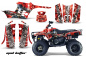 Preview: Mad-Hatter Hintergrund = Rot, Designfarbe = Silber für Polaris Trailboss 330 04-09