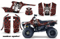 Preview: Widow Maker Hintergrund = Schwarz, Designfarbe = Rot für Polaris Trailboss 330 04-09