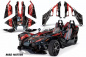 Preview: Mad-Hatter Hintergrund = Schwarz, Designfarbe = Rot für Polaris Slingshot SL15-23