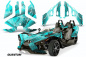 Preview: Quantum Hintergrund = Teal Blau, Designfarbe = Schwarz für Polaris Slingshot SL15-23