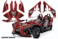 Preview: Widow Maker Hintergrund = Rot, Designfarbe = Schwarz für Polaris Slingshot SL15-23