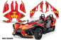 Preview: Meltdown Hintergrund = Rot, Designfarbe = Gelb für Polaris Slingshot SL15-23