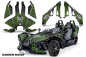 Preview: Widow Maker Hintergrund = Schwarz, Designfarbe = Grün für Polaris Slingshot SL15-23