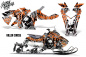 Preview: Killer Circus Hintergrund = Silber, Designfarbe = Orange für Polaris Axys Rush Pro S/Switchback Pro S/Adventure 15+