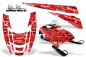 Preview: SilverStar - Silverhaze Hintergrund = Rot, Designfarbe = Schwarz für Polaris Edge
