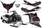 Preview: Northstar Hintergrund = Schwarz, Designfarbe = Pink für Polaris IQ Race 600 05-18